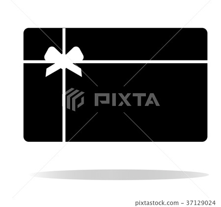 插图素材: gift card icon on white background.