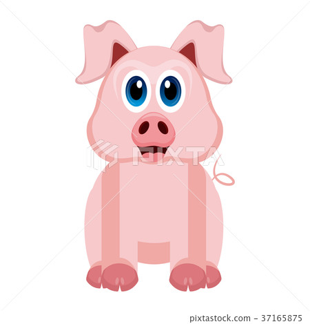图库插图: isolated cute pig