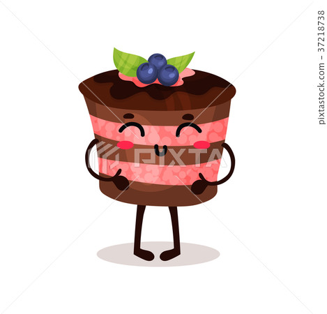 cartooncake,cartoonhero 插图素材: cute funny cake cartoon character vector