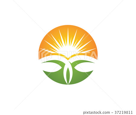 插图素材: leaf nature logo template