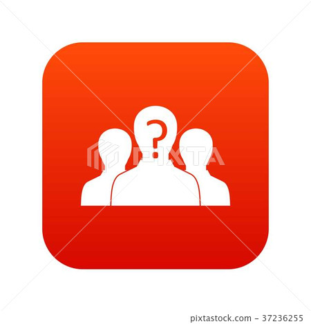 插图素材: group of people with unknown personality icon digital