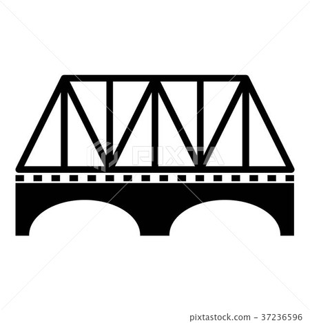 插图素材: railway arch bridge icon, simple black style 查看全部