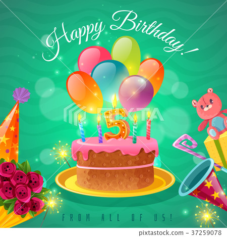 插图素材: celebration birthday poster