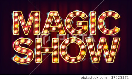 插图素材: magic show banner sign vector. for arts festival