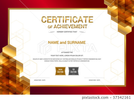 插图素材: certificate template diploma design for completion