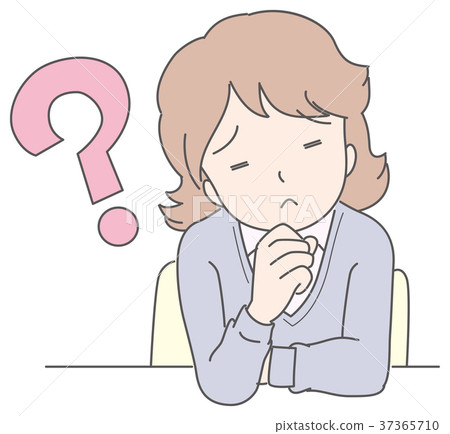 图库插图: 思维的女人