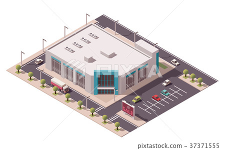 图库插图: vector isometric shopping mall