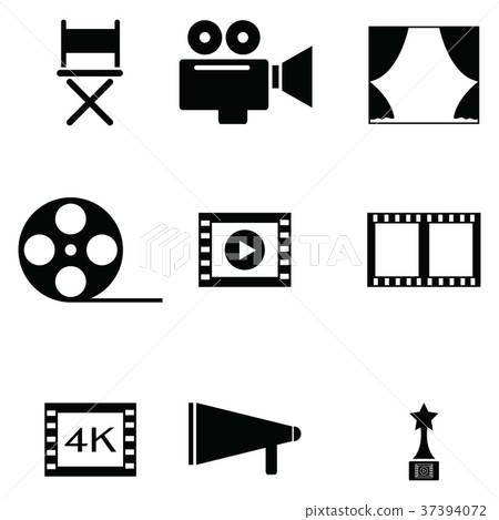 插图素材: movie icon set