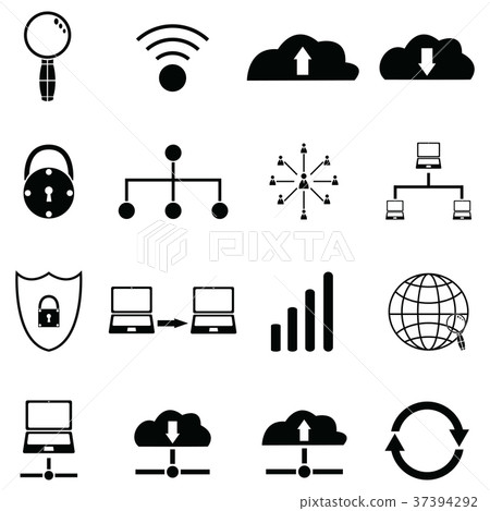 图库插图: network icon set