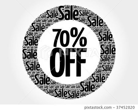 插图素材: 70% off sale words cloud