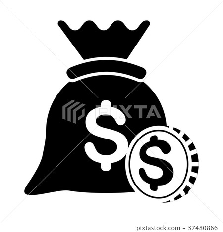 插图素材: money bag icon image