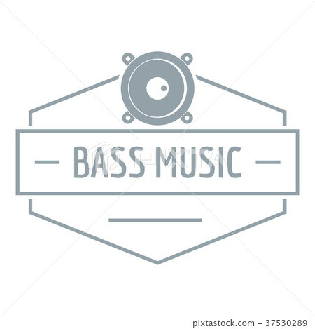 插图素材 bass music logo simple gray style