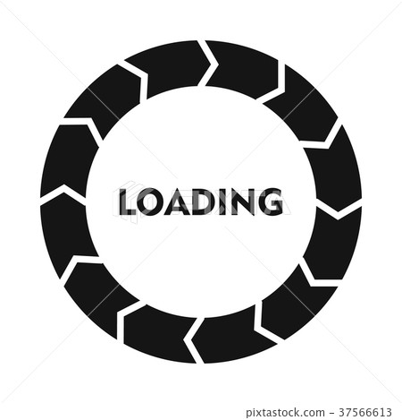 插图素材: circle loading icon, simple style