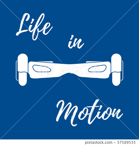 插图素材: stylized icon of modern gyroscooter