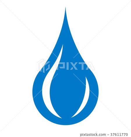 插图素材: raindrop icon, simple style