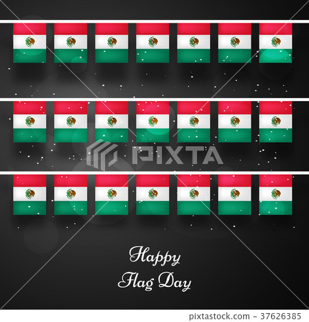 图库插图: illustration of mexico flag day background
