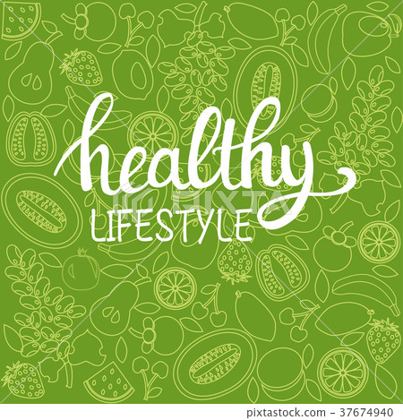 插图素材: healthy food poster or banner hand drawn fruits 查看