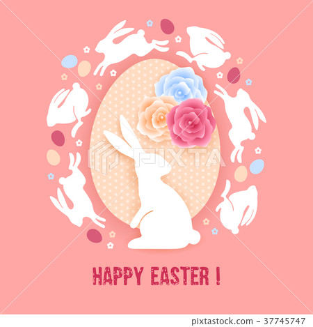 插图素材: happy easter congratulation