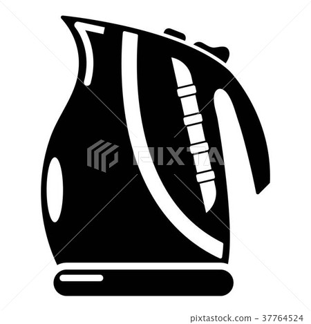 插图素材: kettle power icon, simple black style