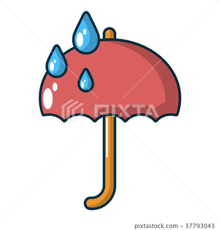 插图素材 umbrella icon cartoon style