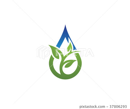 插图素材: water drop logo template