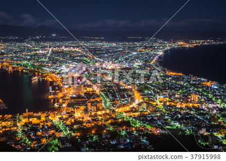 图库照片: 日本的三大夜景北海道函馆市函馆市※2017年10月拍摄