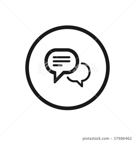 插图素材: chat icon on a white background