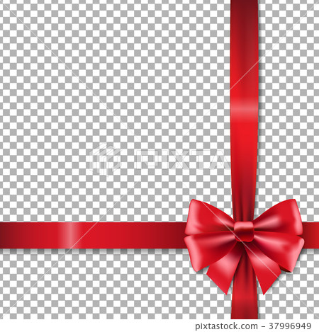 插图素材: red bow transparent background
