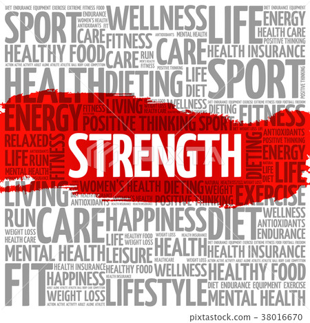 Strength Word Cloud Collage Stock Illustration 38016670 PIXTA