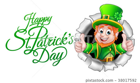 插图素材: cartoon leprechaun happy st patricks day