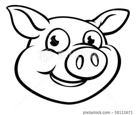 插图素材: cartoon pig character mascot