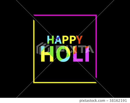 插图素材: happy holi. indian festival of colours. background