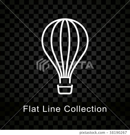 图库插图: hot air balloon icon on checkered background