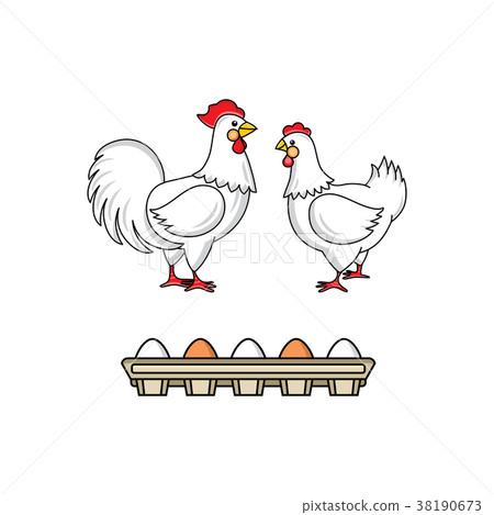 chicken卡通,duck卡通 插图素材: vector flat hand drawn chicken set isolated 查看全部