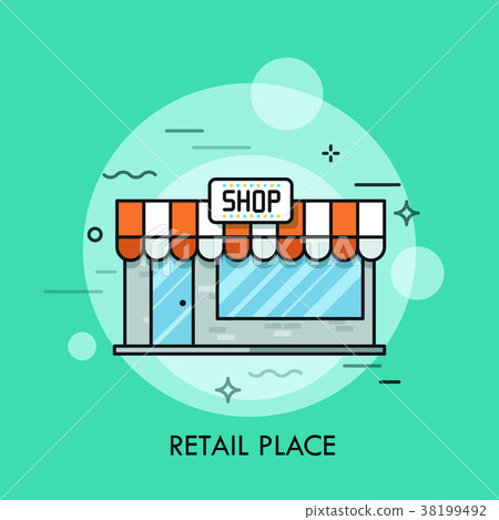 图库插图: concept of retail place, convenience store