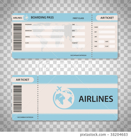 图库插图: design of boarding pass