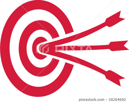 插图素材: target with three arrows