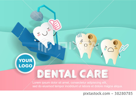 图库插图 tooth with dental care