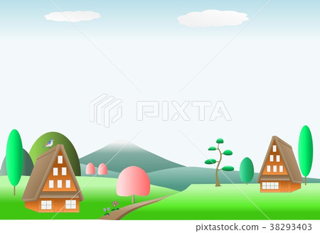 图库插图: 乡村风景 田园风光 插图