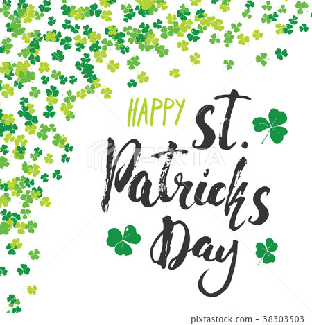 happy st patrick's day vintage lettering vector