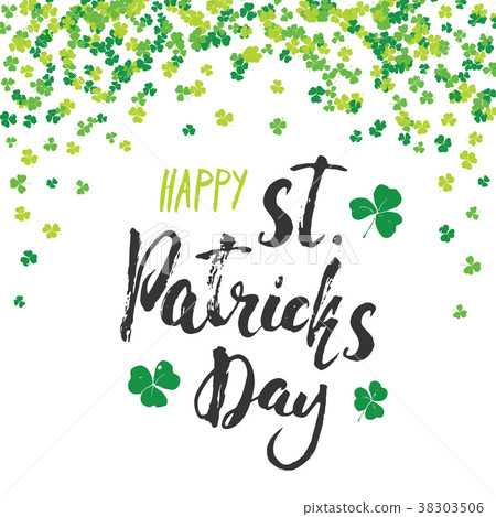 happy st patrick's day vintage lettering vector