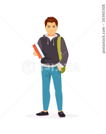 图库插图 teenager student vector