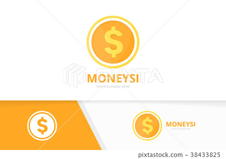 图库插图: vector coin logo combination. money and treasure