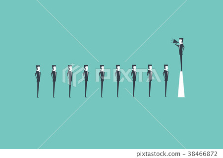 图库插图: business people team leader group concept.