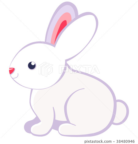 图库插图: cartoon rabbit bunny icon poster.