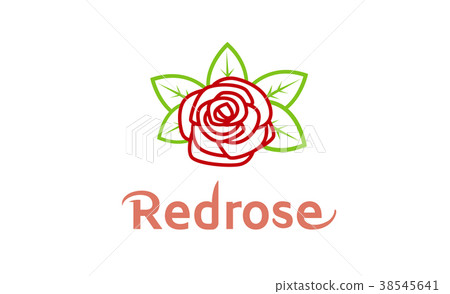 插图素材: red rose nature lotus logo design symbol