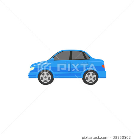 插图素材: vector flat cartoon blue sedan car isolated 查看全部