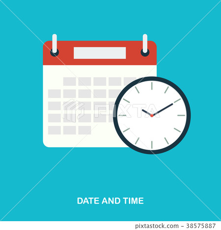 插图素材: clock calendar date and time vector