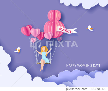 图库插图: card for 8 march womens day.