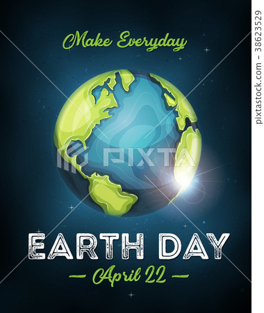 插图素材: earth day celebration poster